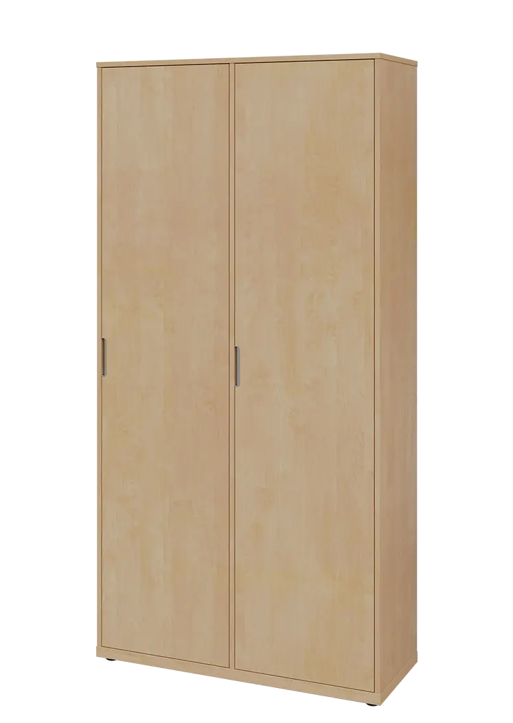 KSR6-81 P skříň šatní, 2x výsuvné ramínko, 2053x1022x400 mm, provedení pravé, bříza světlá